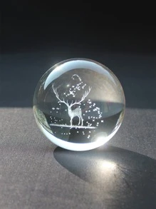 1 件鹿设计水晶球艺术装饰最佳礼物 - 彩色 - 查看 4