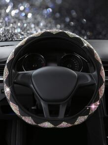 水鑽裝飾汽車方向盤套 - 彩色 - 查看 4