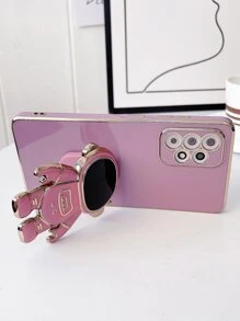 Plating Phone Case With Astronaut Design Holder,International Version, Not The Domestic Version - Purple - View 6