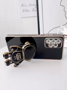 宇航员图案手机壳，国际版，非国内版 - 黑色 - 查看 5