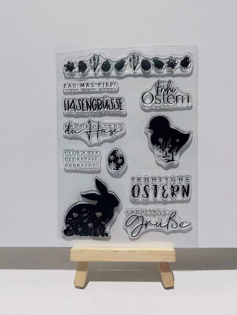 1pc Animal Design Silicone Stamp - Clear - View 1