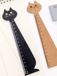 1pc Cat Shaped Random Ruler,Rulers - Multicolor - View 1