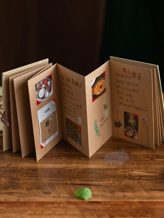 1 pieza Álbum de fotos plegable de color al azar