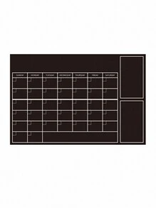 1pc Plain Chalkboard Adhesive Wallpaper - Black - View 5