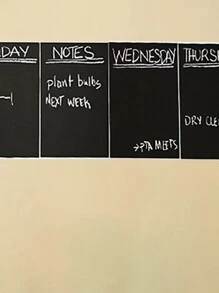 1pc Plain Chalkboard Adhesive Wallpaper - Black - View 6