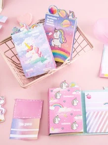 1pc Unicorn Print Random Sticky Note - Multicolor - View 3