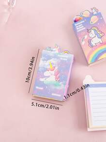1pc Unicorn Print Random Sticky Note - Multicolor - View 5