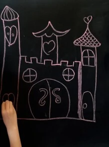 1pc Plain Chalkboard Adhesive Wallpaper - Black - View 8