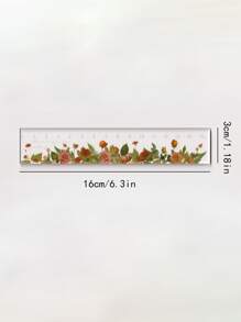 1入組隨機雛菊玫瑰尺多功能 DIY 繪圖工具學生花尺雙用學校辦公用品 - 彩色 - 查看 4