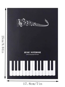 1pc Máy tính xách tay âm nhạc đơn giản - màu đen - Xem 6