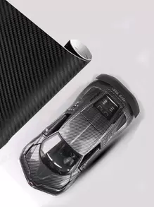 1入組30*127cm 車內3d碳纖維薄膜,讓您的車焕然一新 - 黑色 - 查看 2