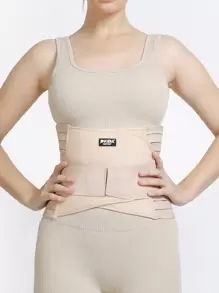 JINGBA SUPPORT (BUY A SIZE UP) Women Men Adjustable Waist Band Back Support For Weightlifting Squat - Khaki - View 4