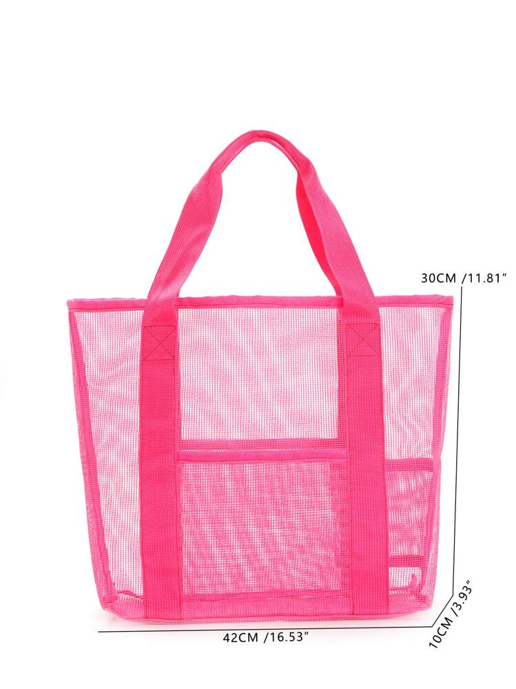 Wusboo Borsa Mare in Rete Donna Grande, Borsa da Spiaggia con Tasche Interna Impermeabile con Cerniera, Borse Mare Donna Capiente per Viaggi, Palestra e Uso Quotidiano