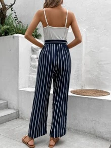 Breezaya Cami Jumpsuit mit Streifen Muster, Gürtel