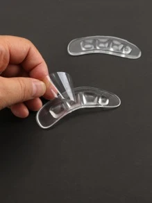 1pair Self-Adhesive High Heel Shoe Forefoot Cushion Anti-Slip Pad, Accessories For Black Heels, Sandals, Women Pumps - Clear - View 4