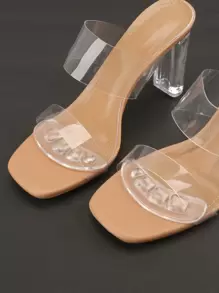 1pair Self-Adhesive High Heel Shoe Forefoot Cushion Anti-Slip Pad, Accessories For Black Heels, Sandals, Women Pumps - Clear - View 6
