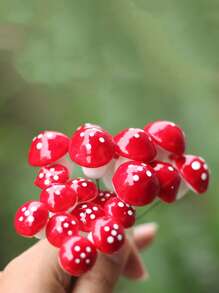 15pcs Mushroom Shaped Decorative Garden Stake - Multicolor - View 2