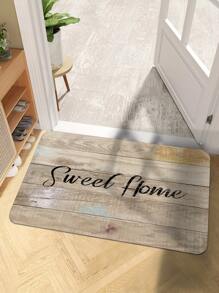 1 Gỗ & Chữ Đồ Họa Thảm Cửa Hàng Ngày Polyester Chống Trơn Trượt Thấm Hút Trong Nhà Ngoài Trời Thảm Cho Gia Đình - Nhiều màu - Xem 5