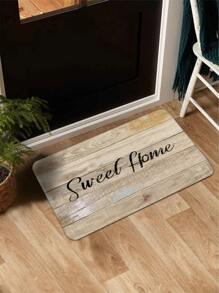 1 Gỗ & Chữ Đồ Họa Thảm Cửa Hàng Ngày Polyester Chống Trơn Trượt Thấm Hút Trong Nhà Ngoài Trời Thảm Cho Gia Đình - Nhiều màu - Xem 4