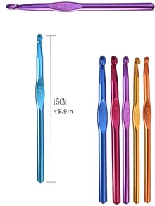 7pcs Stainless Steel Crochet Hook - Multicolor - View 4