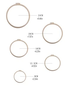 5入組手掌刺繡箍 - 米色 - 查看 3