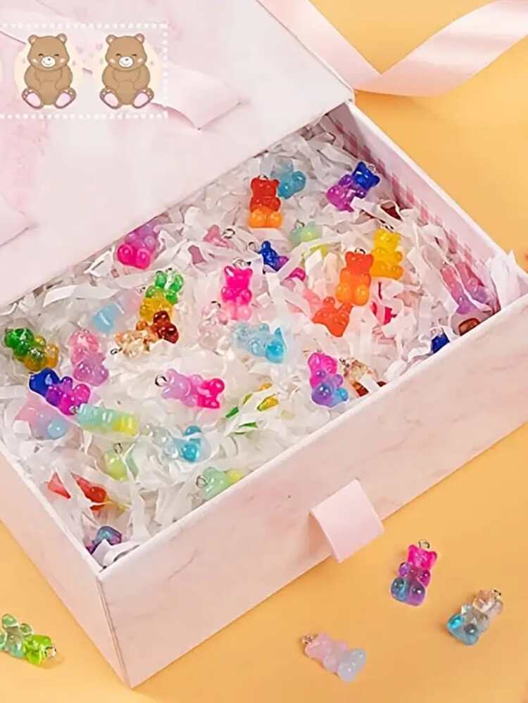 30 Gradient Random Color Little Bear Pendant