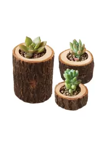 3入組木製燭臺 - 彩色 - 查看 5