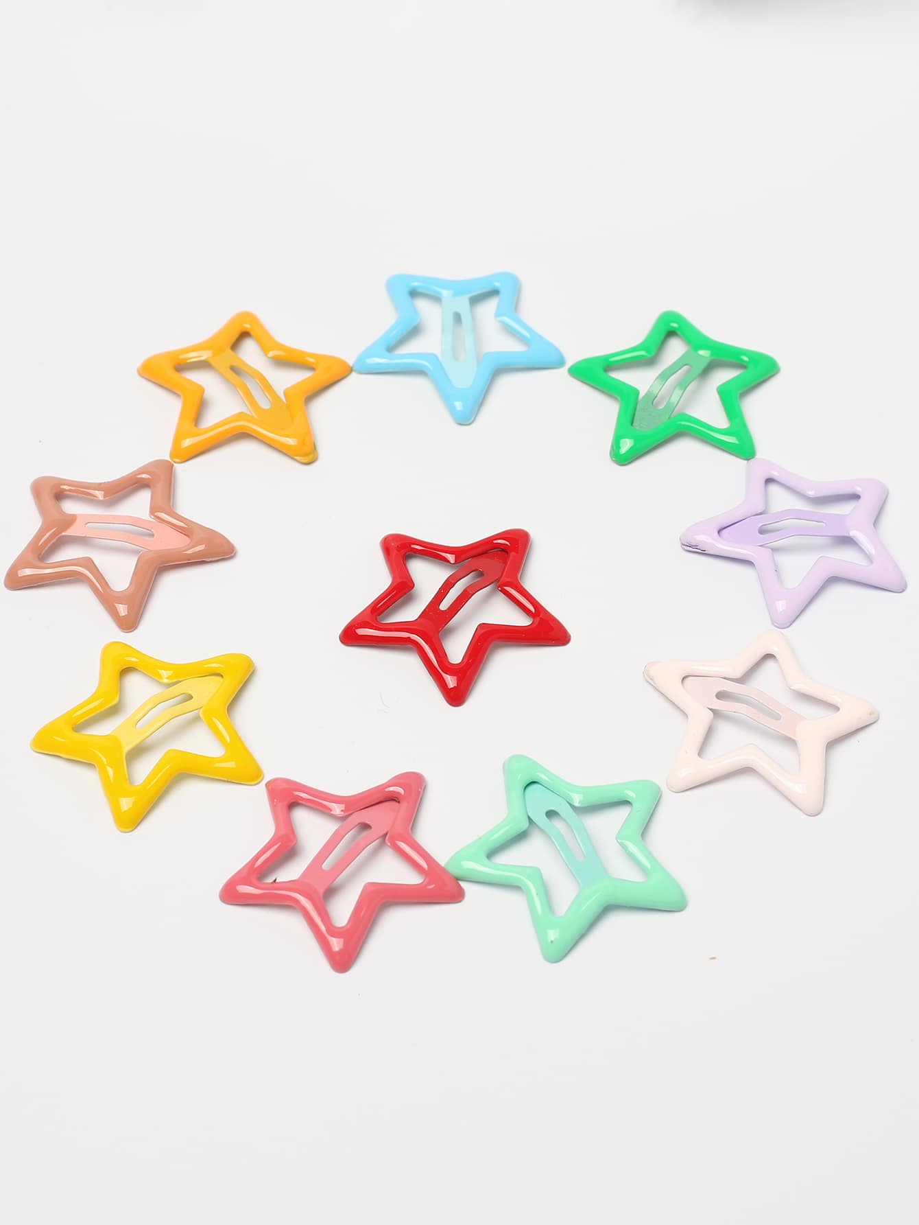 10pcs Star Design Snap Clip - Multicolor - View 1