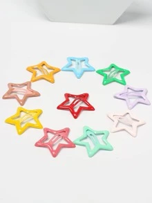 10pcs Star Design Snap Clip - Multicolor - View 4