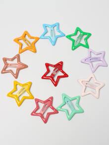 10pcs Star Design Snap Clip - Multicolor - View 5
