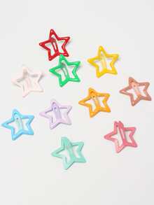 10pcs Star Design Snap Clip - Multicolor - View 6