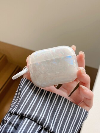 1 件贝壳仿珍珠图案 IMD 耳机盒，兼容 Apple 1/2/3/4、Pro、Pro 2 耳机保护套