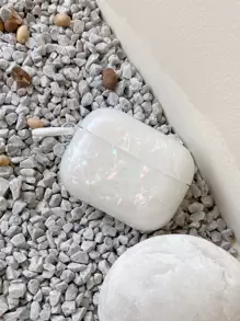 1pc Shell & Faux Pearl Pattern IMD Earphone Case Compatible With Apple 1/2/3/4, Pro, Pro 2 Earphone Protective Cover