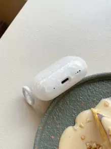 1pc Shell & Faux Pearl Pattern IMD Earphone Case Compatible With Apple 1/2/3/4, Pro, Pro 2 Earphone Protective Cover