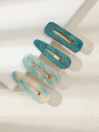 4入組幾何髮夾