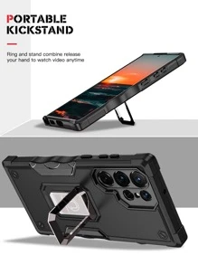 Father's Day 360 Degree Rotating Bracket + Flag + Suction Cup Set Of Phone Case Compatible With Apple 11/12/13/14/15promax, Compatible With Samsung Compatible With Oppo Compatible With Vivo Compatible With Xiaomi Redminote11/12pro,International Version, Not The Domestic Version - Black - View 7