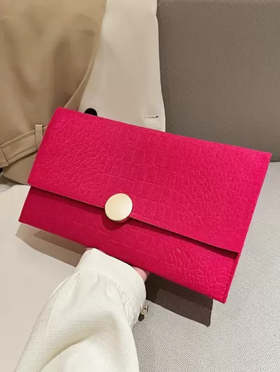 豪華晚餐包，迷人，優雅，精緻，安靜奢華霓虹粉鱷魚壓紋翻蓋方形包方形包適合女士、女士、派對女孩、新娘完美適合派對、婚禮、舞會、晚餐/宴會、晚餐/宴會、最佳送給女性的禮物媽媽老師朋友伴娘