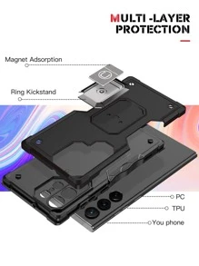 Father's Day 360 Degree Rotating Bracket + Flag + Suction Cup Set Of Phone Case Compatible With Apple 11/12/13/14/15promax, Compatible With Samsung Compatible With Oppo Compatible With Vivo Compatible With Xiaomi Redminote11/12pro,International Version, Not The Domestic Version - Black - View 5