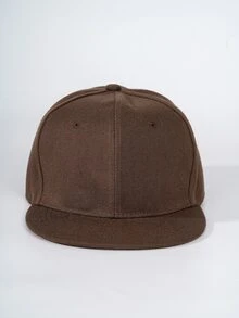 Solid Hip Hop Cap - Coffee Brown - View 3