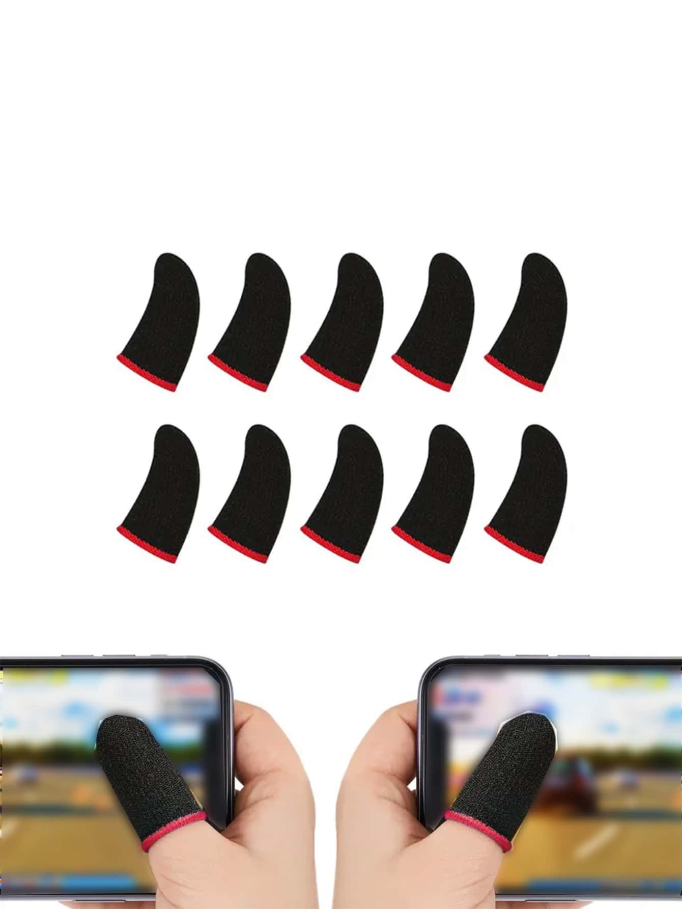 10入組防汗遊戲手指袖 - 彩色 - 查看 1