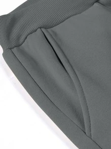 Claim Dot Men Letter Graphic Drawstring Waist Joggers