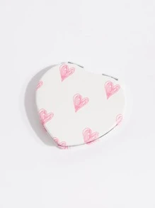 可折叠化妆镜，1个心形图案双面迷你化妆镜，便携式心形旅行镜，适合女性和女孩，送给妈妈、妻子、姐妹、少女、朋友的礼物，Y2K风格化妆镜，迷你梳妆镜，口袋镜，小镜子，客厅家居卧室浴室装饰，旅行用品，婚礼，派对，生日，送给男士、父母、挚友、老师的礼物，新年礼物，配饰，趣味礼物，便宜，圣诞礼物，化妆品，化妆工具，便宜货，礼物，女士礼物，圣诞礼物 - 彩色 - 查看 3