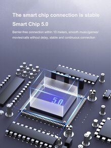 Active Auriculares inalámbricos cancelación de ruido diseño en la oreja pantalla digital LED - Rosa - Ver 5