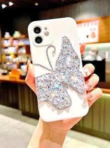 Rhinestone Butterfly Decor Phone Case