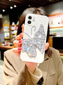 Rhinestone Butterfly Decor Phone Case