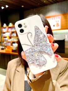 Rhinestone Butterfly Decor Phone Case