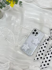 星形装饰透明手机壳带挂绳，国际版，非国内版 - 無色 - 查看 6