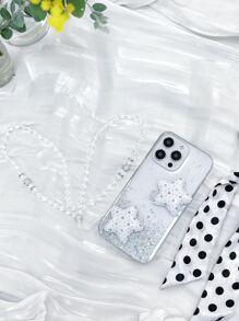 星形装饰透明手机壳带挂绳，国际版，非国内版 - 無色 - 查看 8