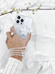 星形装饰透明手机壳带挂绳，国际版，非国内版 - 無色 - 查看 9