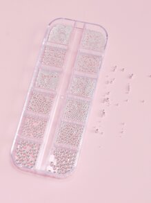 Biến đổi hình dạng móng tay của bạn với đồ trang trí nghệ thuật làm móng 3D 1 hộp bi thép không gỉ trang trí móng tay cho phụ nữ và trẻ em gái DIY đồ trang trí móng tay đá quý đồ dùng làm móng - Bạc - Xem 4